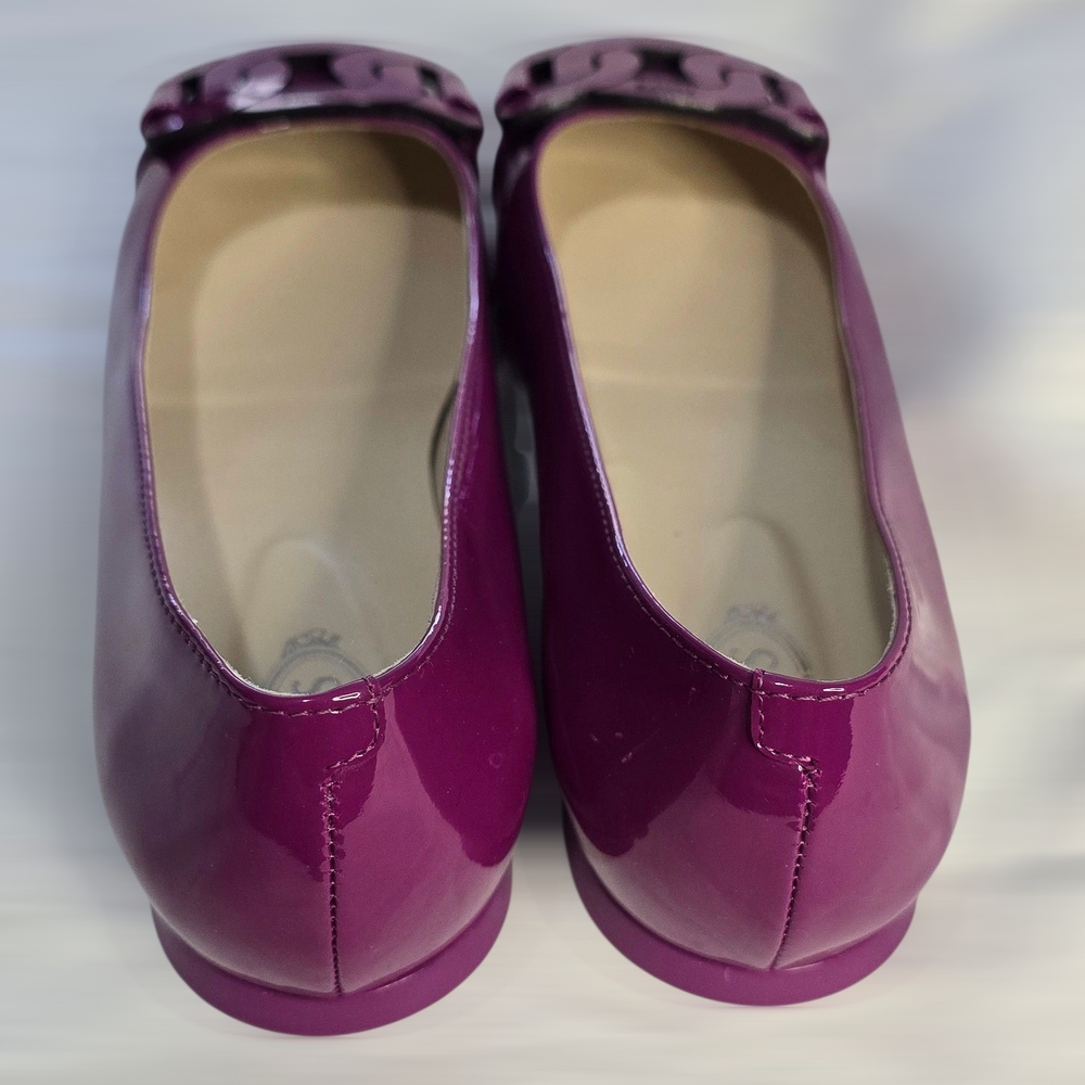 💎Tod's Women's Pink Patent Leather Ballet Flats💎 NEW WITHOUT BOX - Picture 10 of 13